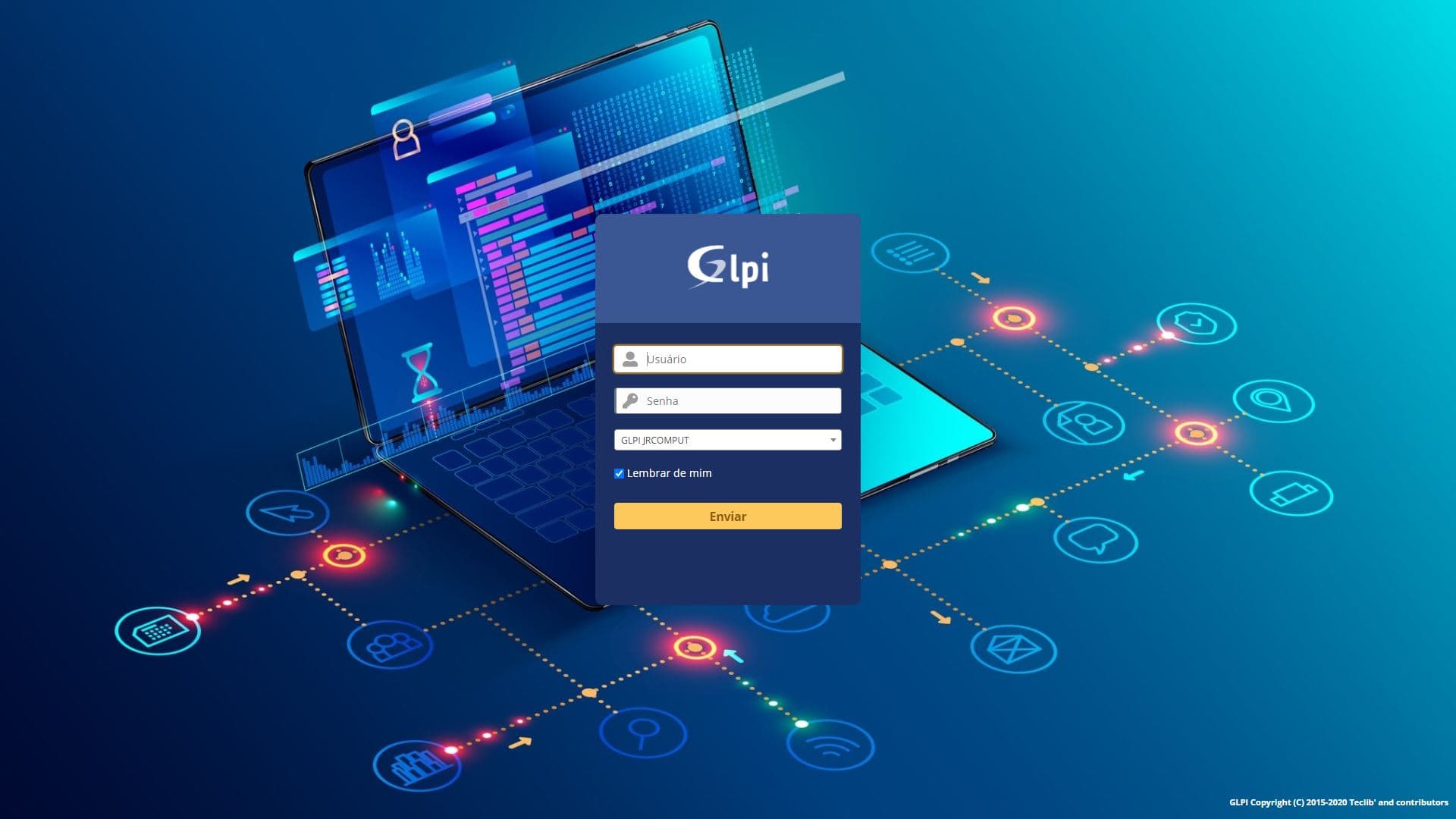 Painel GLPI com chamados e SLA